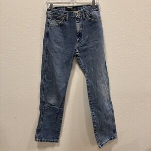 Wrangler George Strait Cowboy Cut Jeans Mens 29x34 Blue Denim Straight Workwear